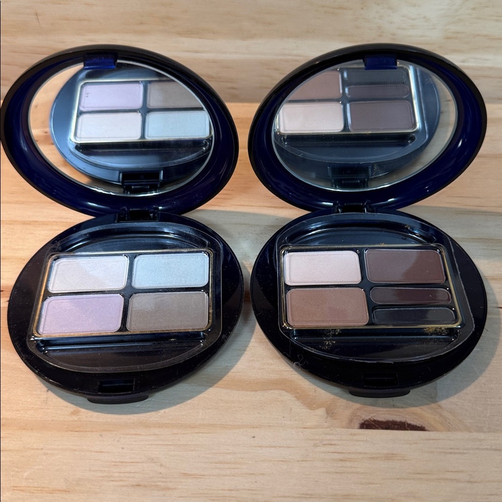 2x ESTEE LAUDER Two-in-One Eyeshadow Quad Wet Dry Formula 05 DENIM .14 oz